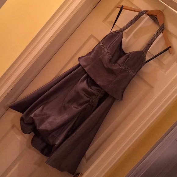 Laura pewter beaded formal dress - Picture 2 of 3